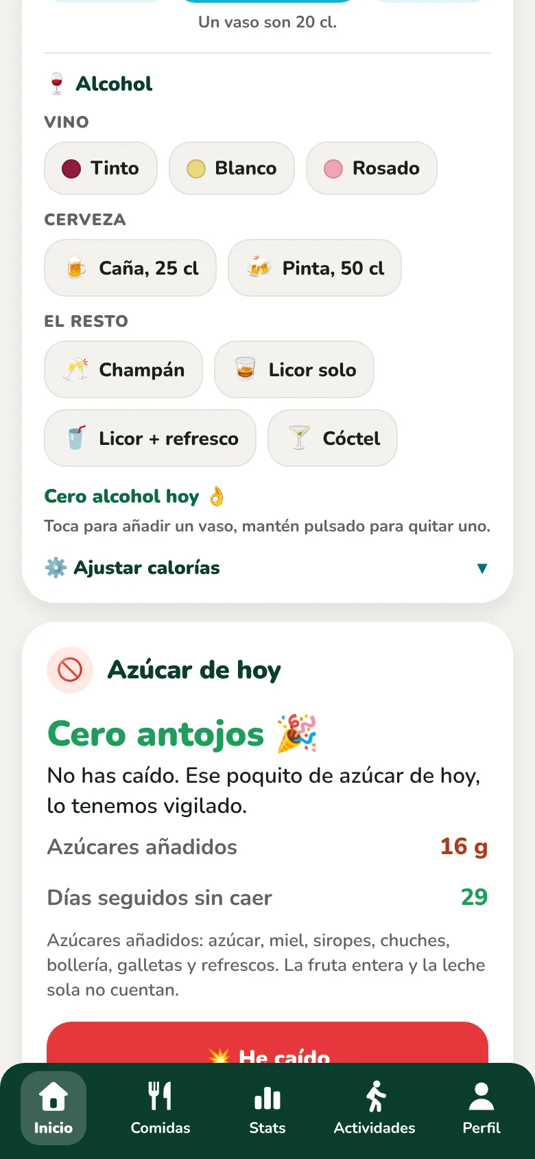Mis bebidas del día, el agua y el alcohol