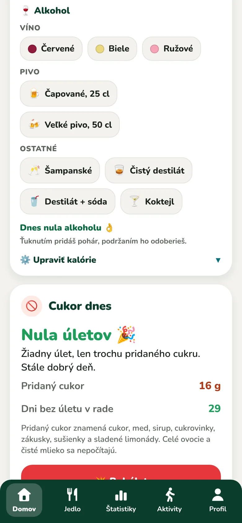 Moje nápoje dňa, voda aj alkohol